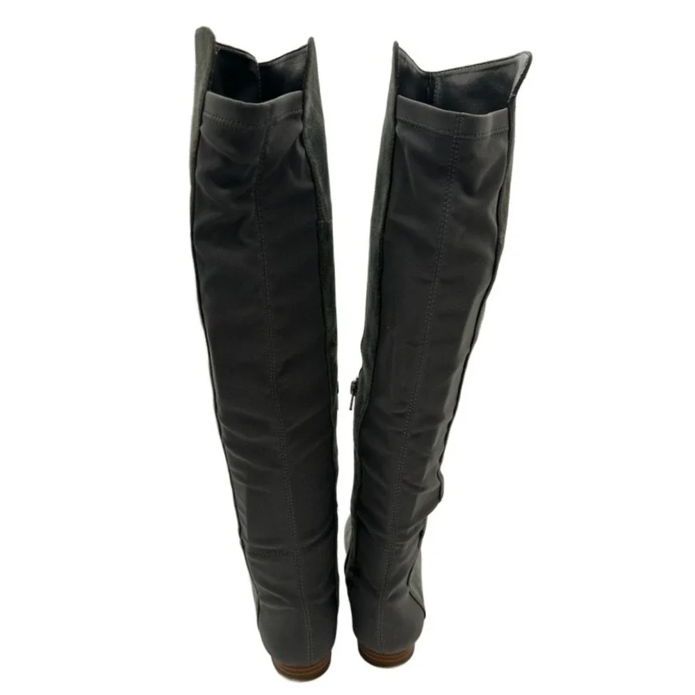 Banana‎ Republic Boots Women's Size 7M Gray Suede Leather Over-The-Knee Tall